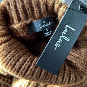 Lulu's Warm Brown Turtleneck Sweater